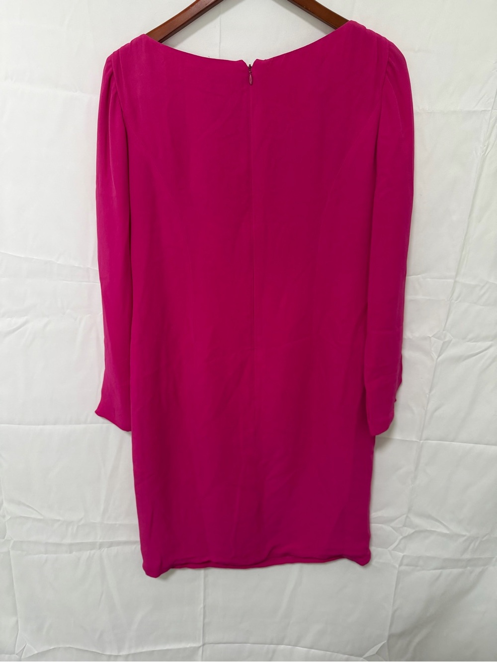 Carolina Herrera Fuchsia Long-Sleeve Shift Dress - Picture 5 of 5